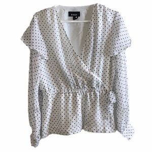 DKNY women’s long sleeve polka dot shirt